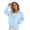 Light Blue, variant on Kids Girls Solid Zip Up Hoodie Sweatshirt Oversized Pocket Long Sleeve Casual Hooded Jacket for Daily School Outdoor Wear(Black,12-13 Years)