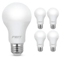 FEIT ELECTRIC A450/827/10KLED/4 4-Pack 40W Equivalent 5.5 Watt Non-Dimmable LED A19 Light Bulb, 4.4" H x 2.35" D, 2700K Soft White, 4 Piece