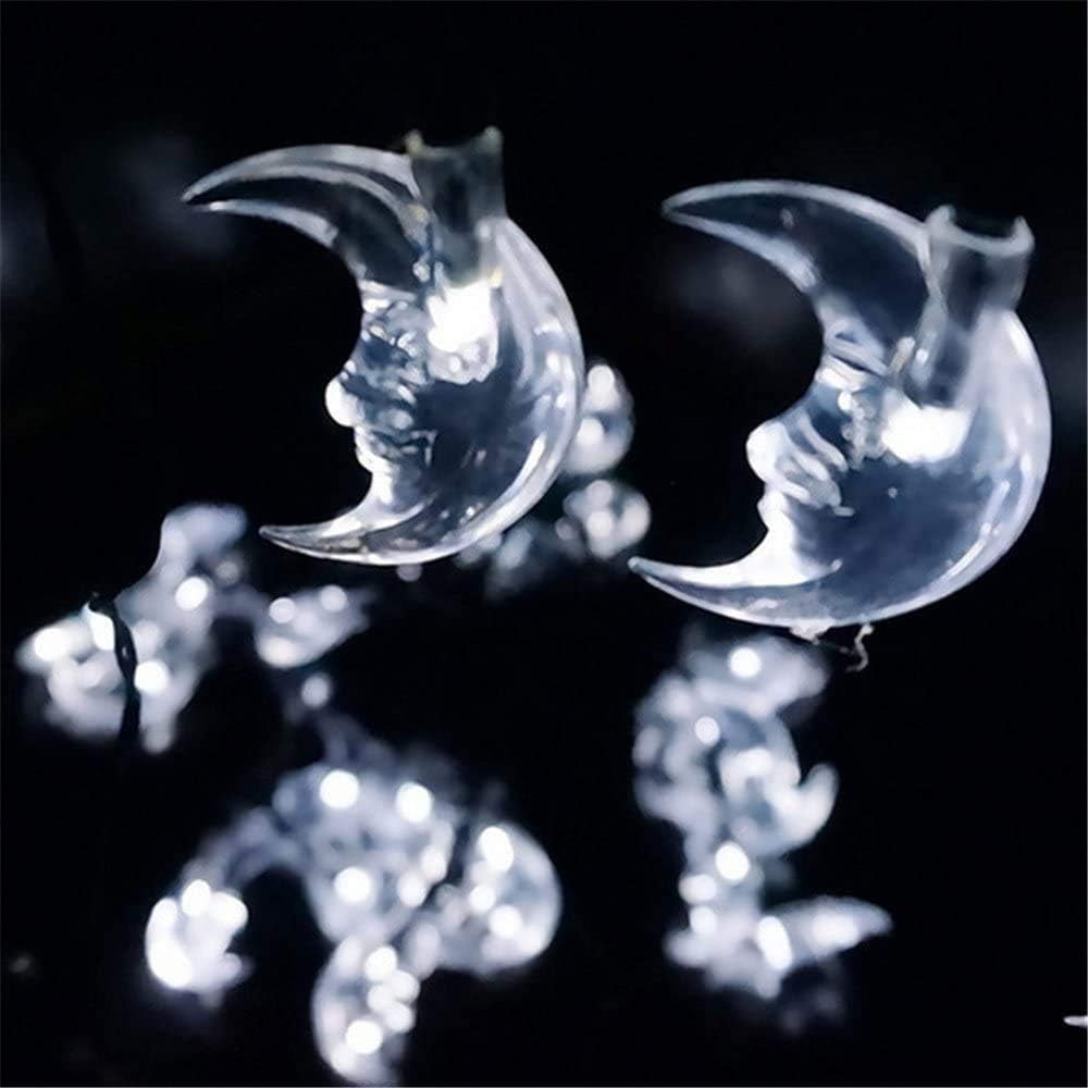 Outdoor Garden Solar String Lights, 4.8M 20LED Solar Moon Lights Moon Fairy Lights String Lights Waterproof with 8 Mode