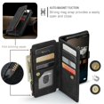 thumbnail image 5 of Jiahe Cover Design for Samsung Galaxy A13 5G Wallet Case with PU Leather Card Holder Slots Kickstand Magnetic Flip Folio Cases Zipper Pocket Shockproof Protective Cover for Samsung Galaxy A13 5G,Black, 5 of 9