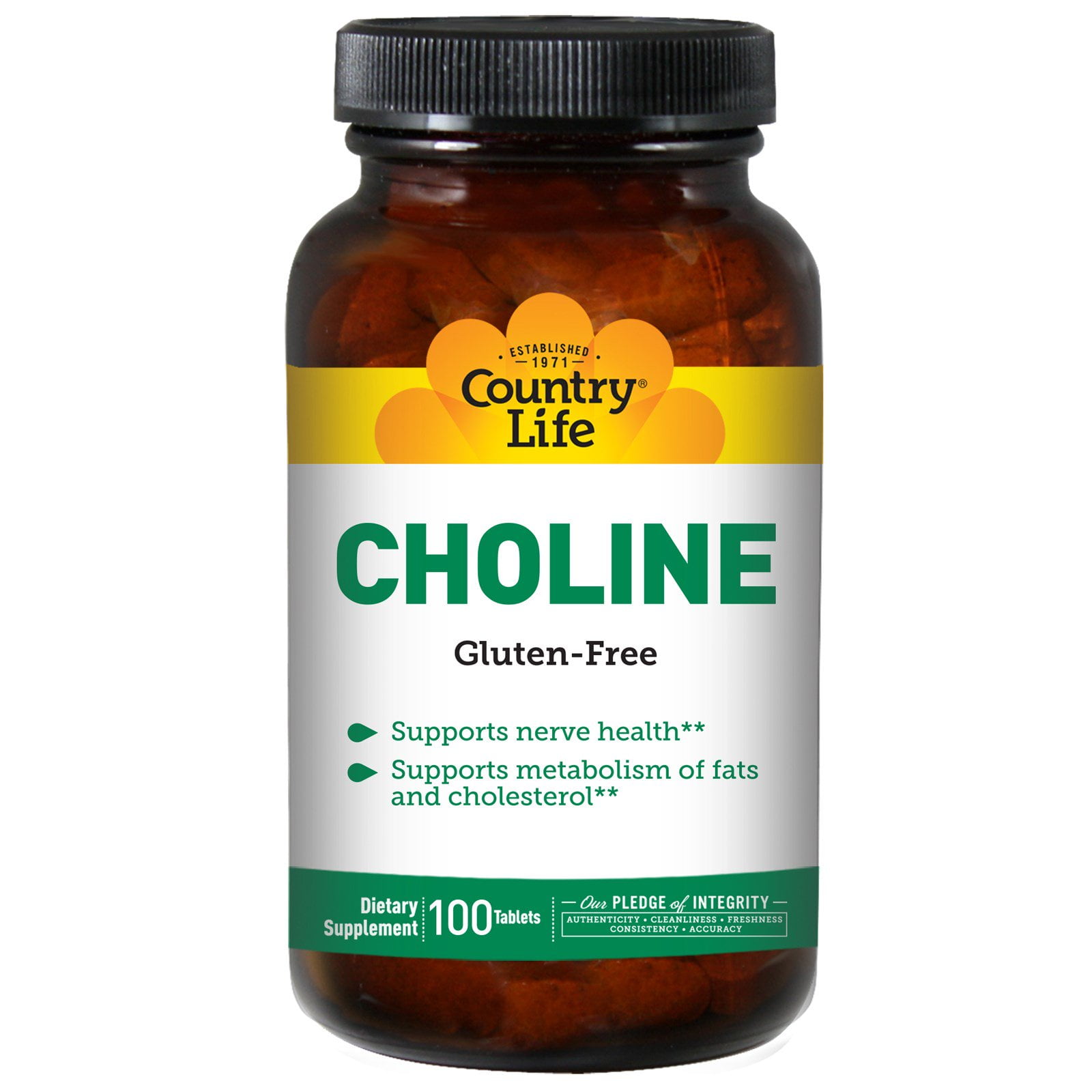 Country Life Choline, 100 Tablets