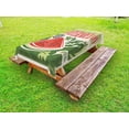 thumbnail image 1 of Vintage Outdoor Tablecloth, Vintage Old Fashioned Funny Watermelon with Faded Colors Classic Graphic Art, Decorative Washable Fabric Picnic Tablecloth, 58 X 104 Inches, Green Red Ecru, by Ambesonne, 1 of 2