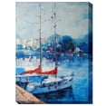 thumbnail image 2 of Outdoor Living and Style Blue and Red Yacht Club Outdoor Canvas Rectangular Wall Art Decor 40" x 30", 2 of 2