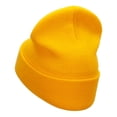 thumbnail image 2 of Soccer Free Kicks Embroidered 12 Inch Long Knitted Beanie - Yellow OSFM, 2 of 5
