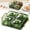 Green, variant on Divided Serving Platter With Lid, Snack Tray With 4 Removable Bowls for Cookies Chips & Dip, Grey