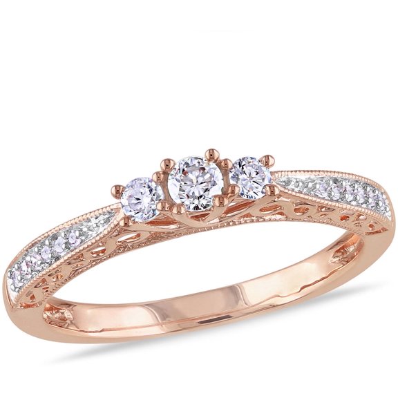 Everly Women's Diamond 10K Rose Gold Engagement Ring