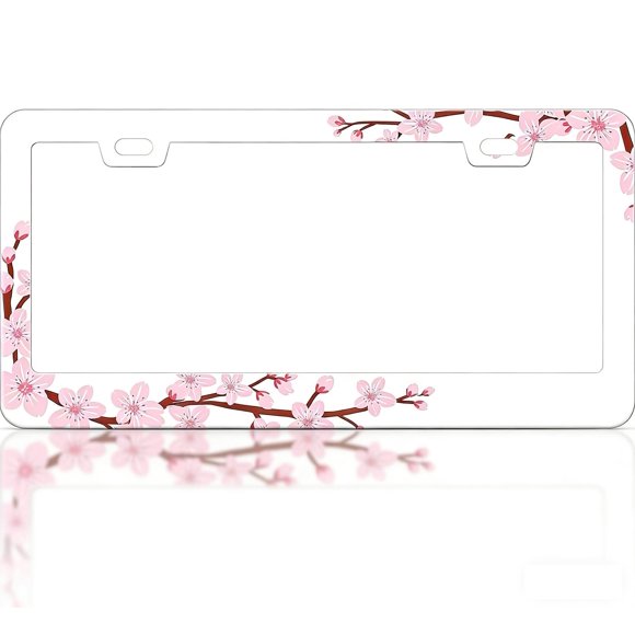 Marco para placa XCLPF de aluminio 31 x 15 cm, rosa sakura