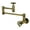 Antique Brass, variant on Kingston Brass KS8101RKX Webb Wall Mount Pot Filler Faucet with Knurled Handle, Polished Chrome