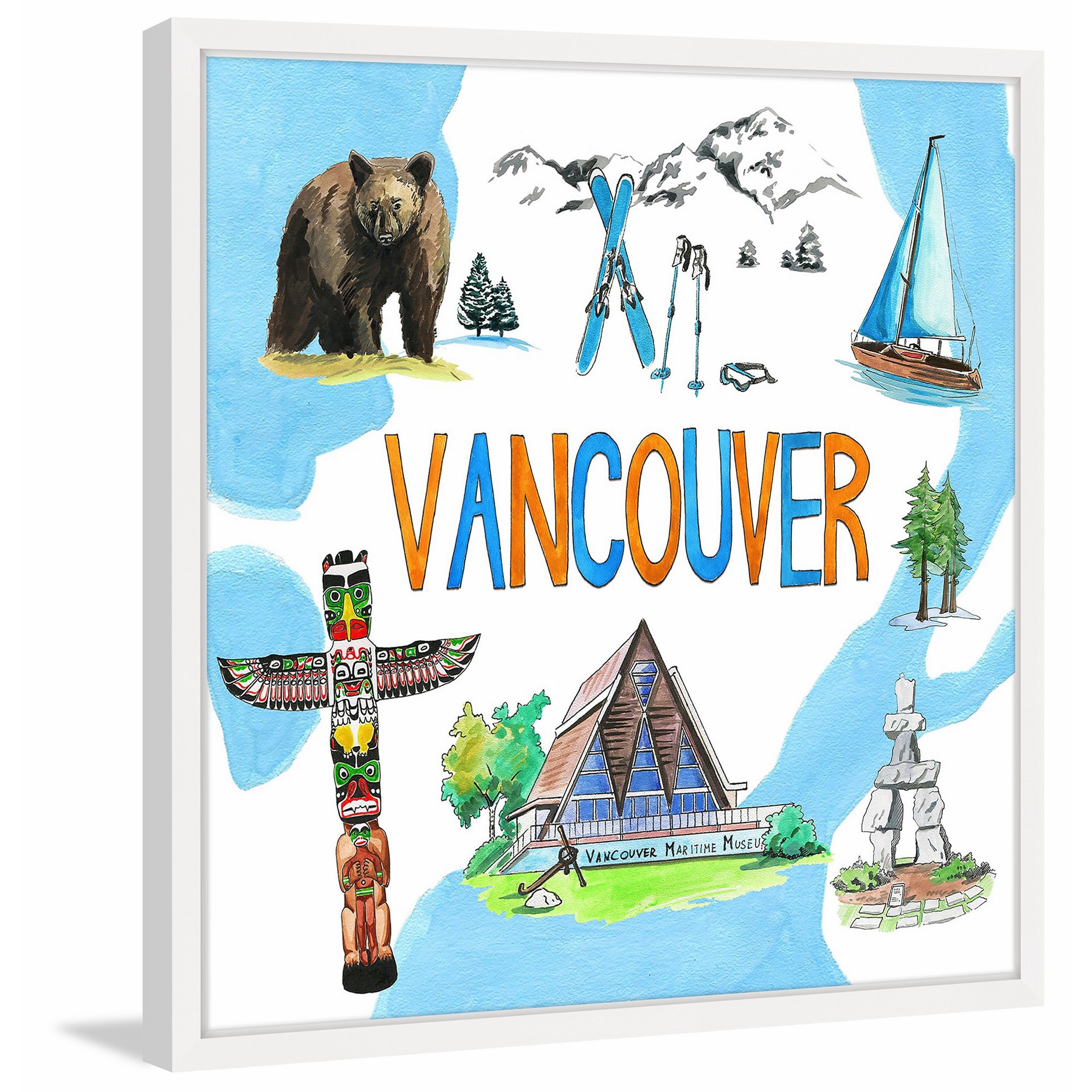 "Unforgettable Vancouver" Framed Painting Print