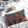thumbnail image 3 of Salouo Colorful Reptile And Leaves Pattern Pillow Cases,1PC Pillow Covers with Envelope Closure Decorative Pillow Case for Bed Couch,Pillows Not Included-16"x24", 3 of 6