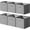 Gray, variant on 11 Inch Storage Cube, Fabric Cube Storage Bin with Handles, Storage Cube Organizer for Clothes and Toys, Collapsible Cube Bins for Closet, Shelves, Nursery, 6-Pack, Green