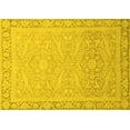 thumbnail image 1 of Ahgly Company Machine Washable Indoor Rectangle Abstract Yellow Modern Area Rugs, 5' x 7', 1 of 4