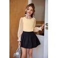 thumbnail image 5 of Arshiner Girls Cute Shirt Crewneck Mesh Long Sleeve Swiss Dots Pullover T-Shirts Girls Top, 5 of 6