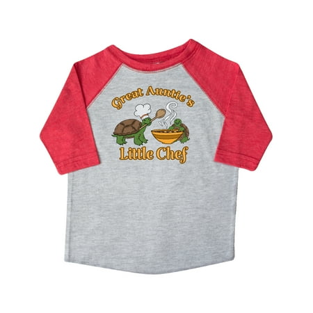 

Inktastic Great Auntie s Little Chef with Cute Turtles Gift Toddler Boy or Toddler Girl T-Shirt