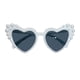 thumbnail image 3 of Gafas de sol para mujer, creativas gafas de sol tipo ojo de gato para vacaciones, conciertos, invierno. blanco gris, 3 of 9