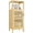 Natural, variant on Bathroom Cabinet Freestanding, Small Bamboo Floor Cabinet, 4 Tier Single Door Sofa Side Table Storage Organizer, Space Saving Kitchen Cupboard, Natural
