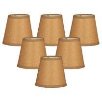 Royal Designs, Inc. Round Parchment Empire Chandelier Basic Shade CS-952-6BR/P-6, Brown, 4 x 6 x 5.5, Pack of 6