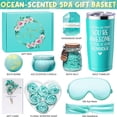 thumbnail image 2 of Gift Baskets for Women, 10 Pcs Ocean Relaxing Spa Gifts Basket, Beauty Bath Gift Sets Birthday Mother's Day Gifts for Her, Green, 2 of 8