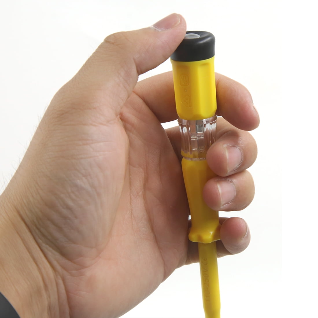 Yellow Electrical Test Pen Screwdriver Voltage Tester Power Detector AC