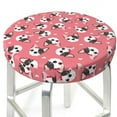 thumbnail image 3 of Daiia French Bulldog Face Stool Covers Round,Round Bar Stool Covers Waterproof Bar Chair Covers Washable Stool Cushion Slipcover for 12-14 Inch Chair-14 inch, 3 of 7