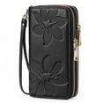 thumbnail image 1 of Cartera GOIACII para mujer, piel, gran capacidad, RFID, color negro, 1 of 9