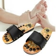 thumbnail image 4 of Foot Massager Slippers Cobblestone Hard Bottom Foot Sole Massage Shoes (Black 38), 4 of 8
