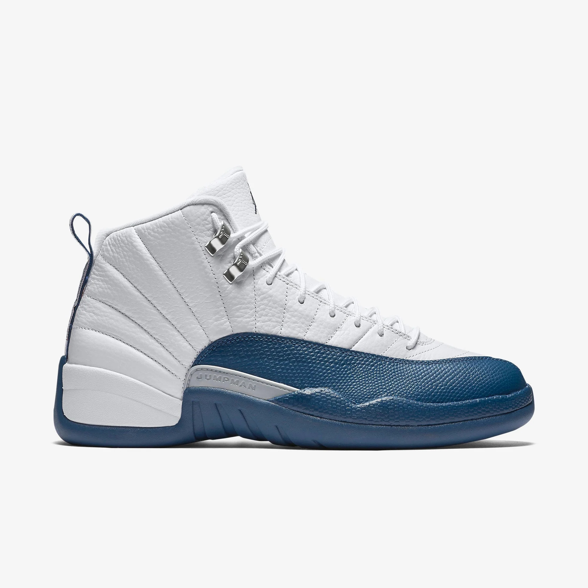 Nike Mens Air Jordan 12 Retro "French Blue" White/Metallic Silver 130690-113 - image 2 of 6