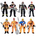thumbnail image 1 of Figuras de acción HAPTIME Firefighter de 4 pulgadas, 8 piezas, +3 años, 1 of 6