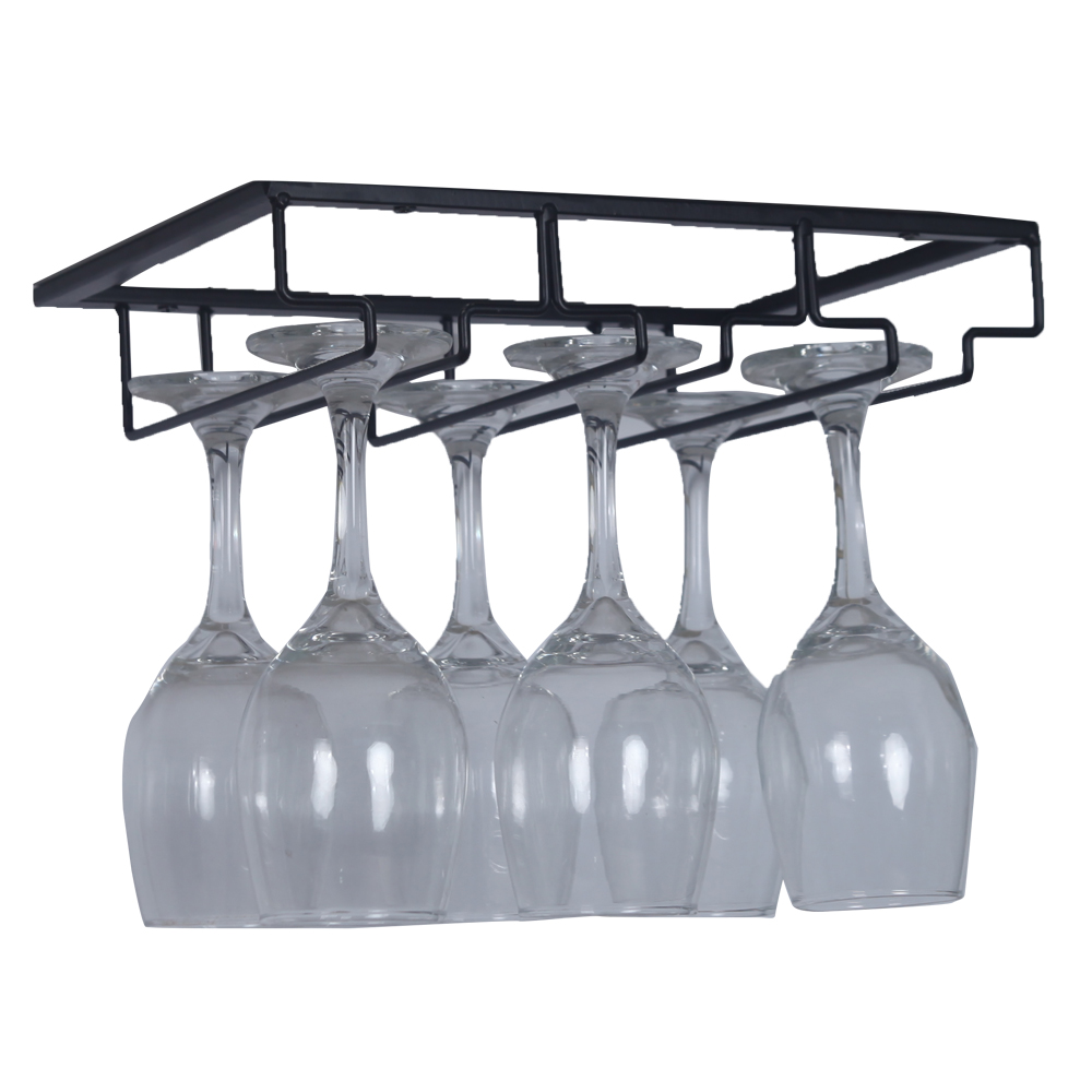Lowestbest Wine Glass Holder, Under Storage and Hanging Stemware Rack (2Packs)