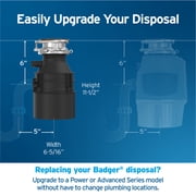 InSinkErator Badger 5, 1/2 HP Continuous Feed Kitchen Garbage Disposal, Badger Series
