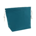 thumbnail image 1 of Bolsa de maquillaje pequeña con cordón para mujeres Unique Bargains para actividades al aire libre, viajes y vacaciones, lona azul pavo real-M, 1 of 3