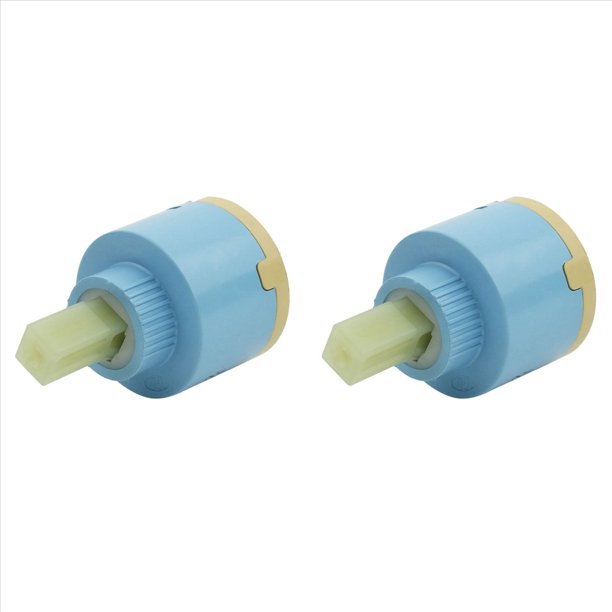 2 cartuchos de cerámica de 40 mm para grifos monomando de baño/cocina, color azul