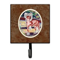 Carolines Treasures 7021SH4 Chinese Crested on the Patio Leash or Key Holder 7Hx4.25W multicolor