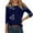 Navy, variant on Womens Long Sleeve Tops Shirts Fashion Casual Crewneck Three Quarter Sleeve Fall Clothes for Women Tees Blouses Navy M