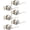6, variant on 3 Pack Satin Nickel Privacy Door Lever, Modern Interior Door Knobs Locks for Bedroom and Bathroom, Heavy Duty Door Handle, Reversible Wave Lever Handle