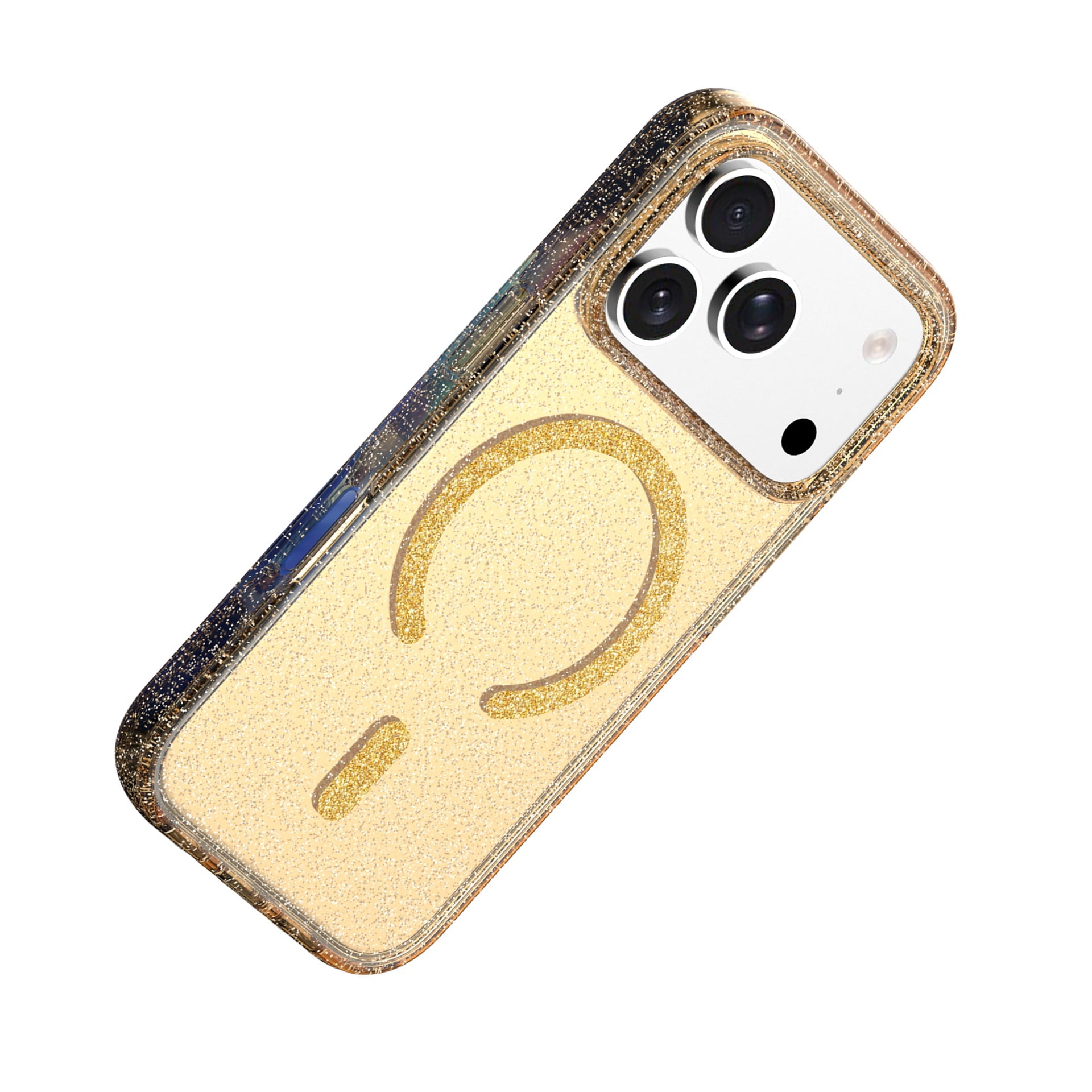Glitter Shine LumiMag Color Case for iPhone 17 Pro - Gold
