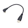 thumbnail image 2 of Seadream Cable Micro Hdmi A Hdmi En Ángulo, 2 Unidades De 8 Pulgadas, Ángulo Recto De 90 Grados, Conector De Cable Micro Hdmi Macho A Hdmi Macho (2 Unidades En Ángulo Recto), 2 of 3