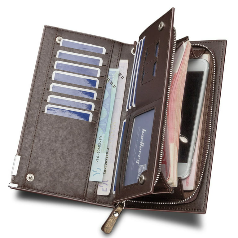 Long Pu Leather Purse Large Capacity Multi Card Slots Wallet For
