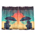thumbnail image 7 of Yayeee Kitchen Curtains Tier Pair Light Filtering 27"x36" Rod Pocket Short Cafe Window Panel, Astronaut and Sky, 7 of 7