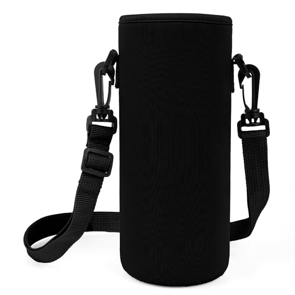 Linkidea Water Bottle Carrier with Strap Compatible with Simple Modern Summit Collection 40oz, Hydra Flask Wide Mouth, Waterbottle Sling Bag Holder with Shoulder Strap (Black)