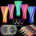 thumbnail image 1 of Glow Sticks TURNMEON, paquete de 360 unidades, regalos para fiestas de Halloween, color neón, 1 of 6