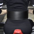 thumbnail image 4 of Cinturón de fitness de piel de vaca para hombres y mujeres, cinturón de protección para la cintura, para sentadillas, levantamiento de pesas y tirones fuertes, cinturón deportivo, 4 of 4