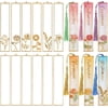 LET'S RESIN 12pcs Bookmark Bezels for Resin with Tassels, UV Resin Molds for DIY Bookmarks