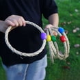 thumbnail image 4 of Outdoor Hemp Rope Ring Toss Set Stimulate Potential Teamwork Spirit Promote Coordination Game Safe Outdoor Playset, 4 of 7