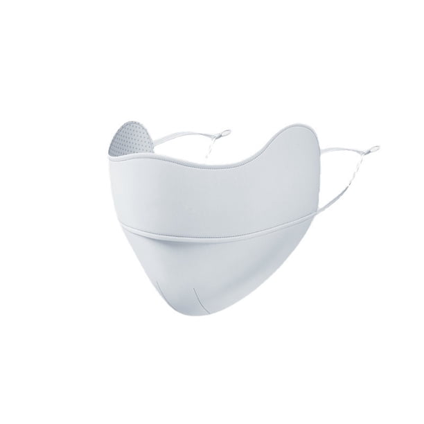 Mascarilla de protección solar de hilo de nailon para mujer, antiultravioleta, con degradado de rubor, transpirable, parasol con ángulo de ojos, mascarilla de seda de hielo