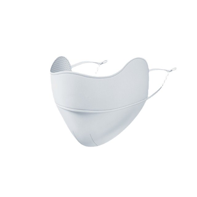 Mascarilla de protección solar de hilo de nailon para mujer, antiultravioleta, con degradado de rubor, transpirable, parasol con ángulo de ojos, mascarilla de seda de hielo