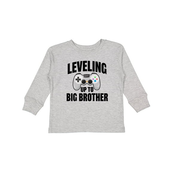 Inktastic Leveling Up to Big Brother Boys Long Sleeve Toddler T-Shirt