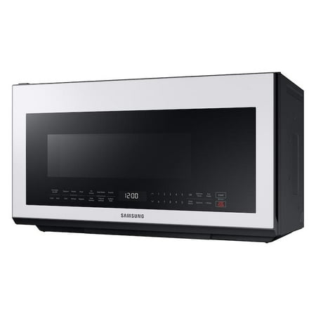Samsung - BESPOKE 2.1 cu. ft. Over-the-Range Microwave with Sensor Cooking - White Glass