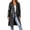 Black-B, variant on Women's Faux Leather Blazer Notched Lapel Single Button Long Sleeve Slim Fit Jacket Vintage Dressy Casual Work office Outerwear for Fall Winter Black