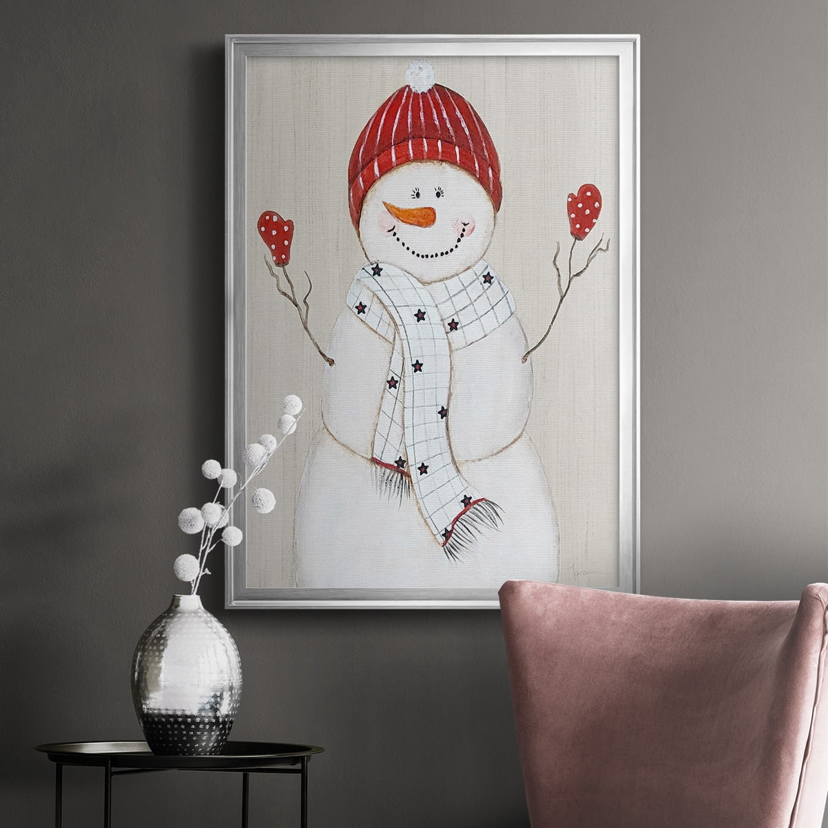 Festive Snowman III Premium Classic Framed Print - Ready to Hang